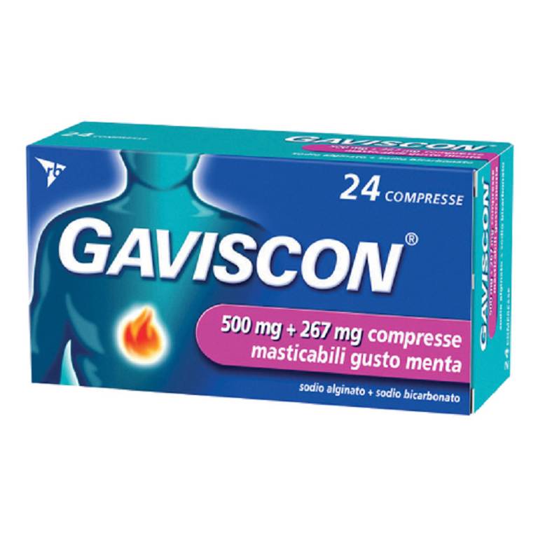 GAVISCON*24CPR MENTA 500+267MG